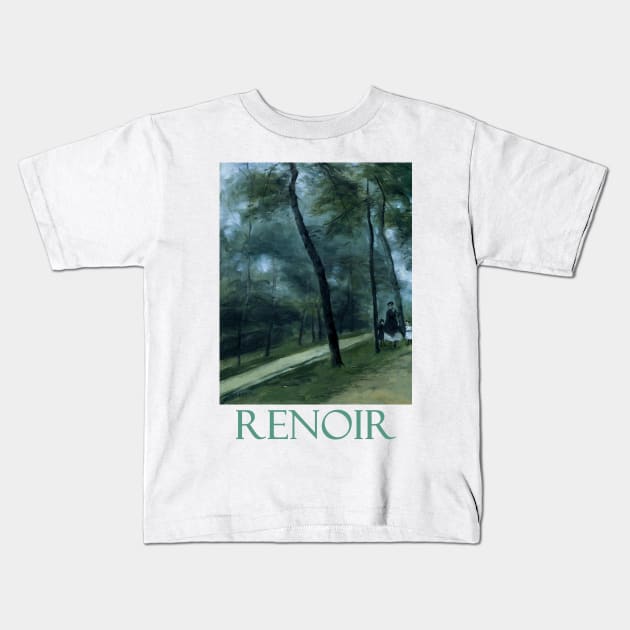 A Walk in the Woods by Pierre-Auguste Renoir Kids T-Shirt by Naves